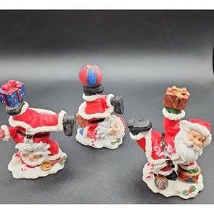 Christmas santas with gifts